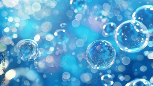 Wallpaper Mural Electric Blue Liquid Bubble Organism Torontodigital.ca