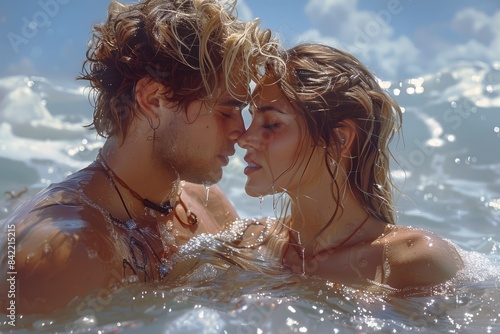 A man and a woman in the se...