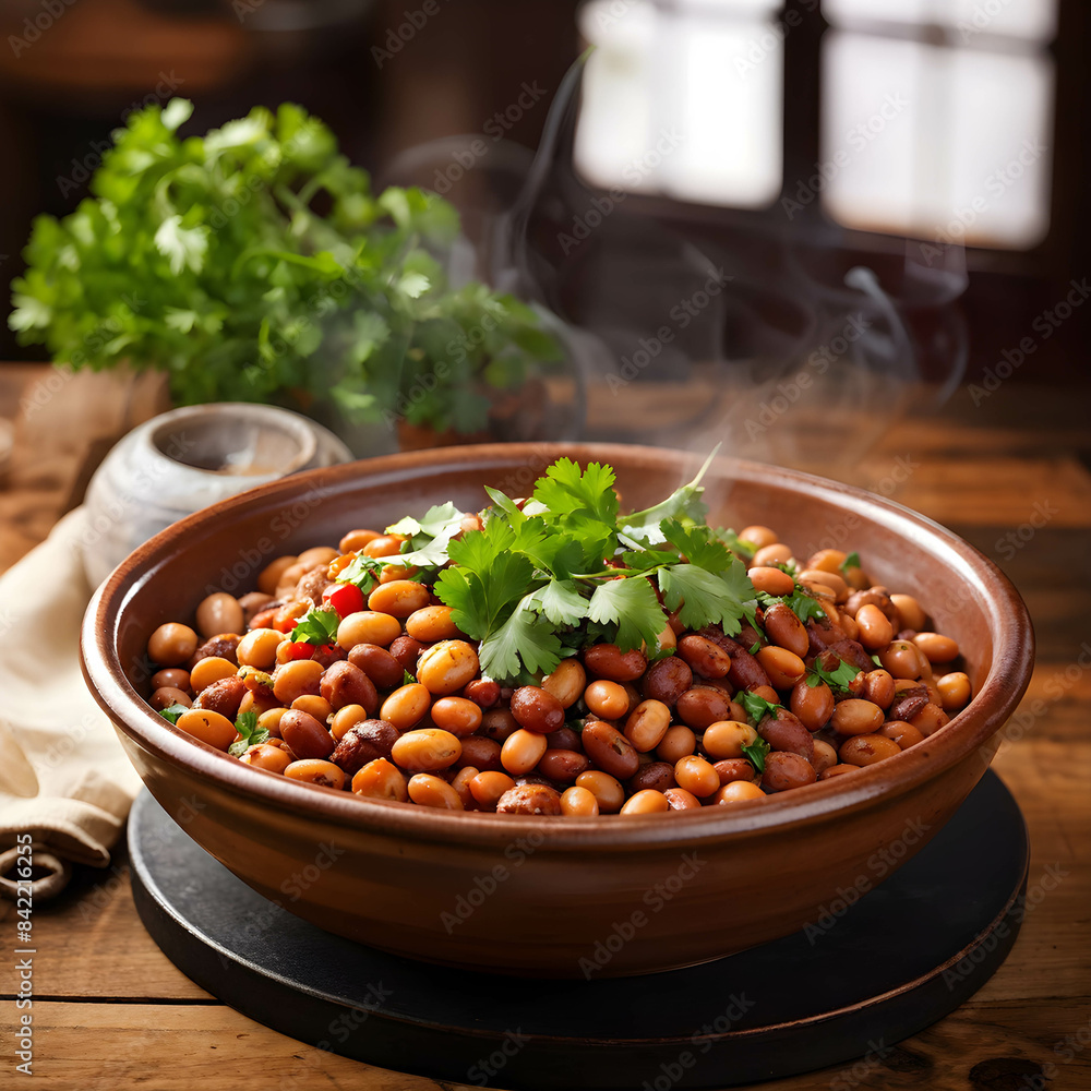 Tropeiro beans, a traditional and tasty dish from Brazilian cuisine. Tropeiro beans, a traditional and tasty dish from Brazilian cuisine.