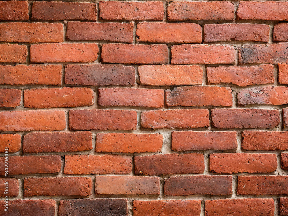 Obraz premium 古い赤いレンガの壁 背景