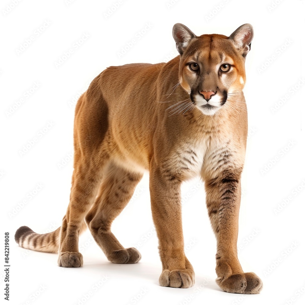 Obraz premium Cougar isolated on white background 