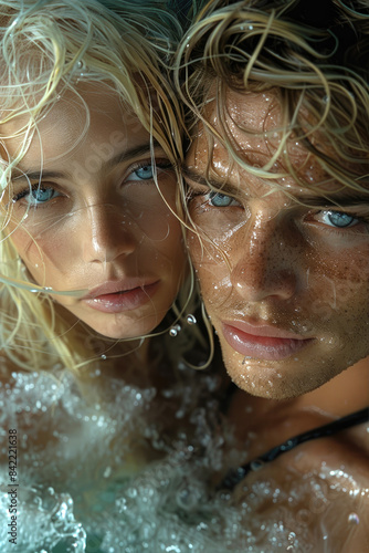 A man and a woman in the se...