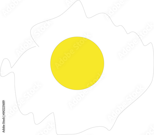fried egg on a white background