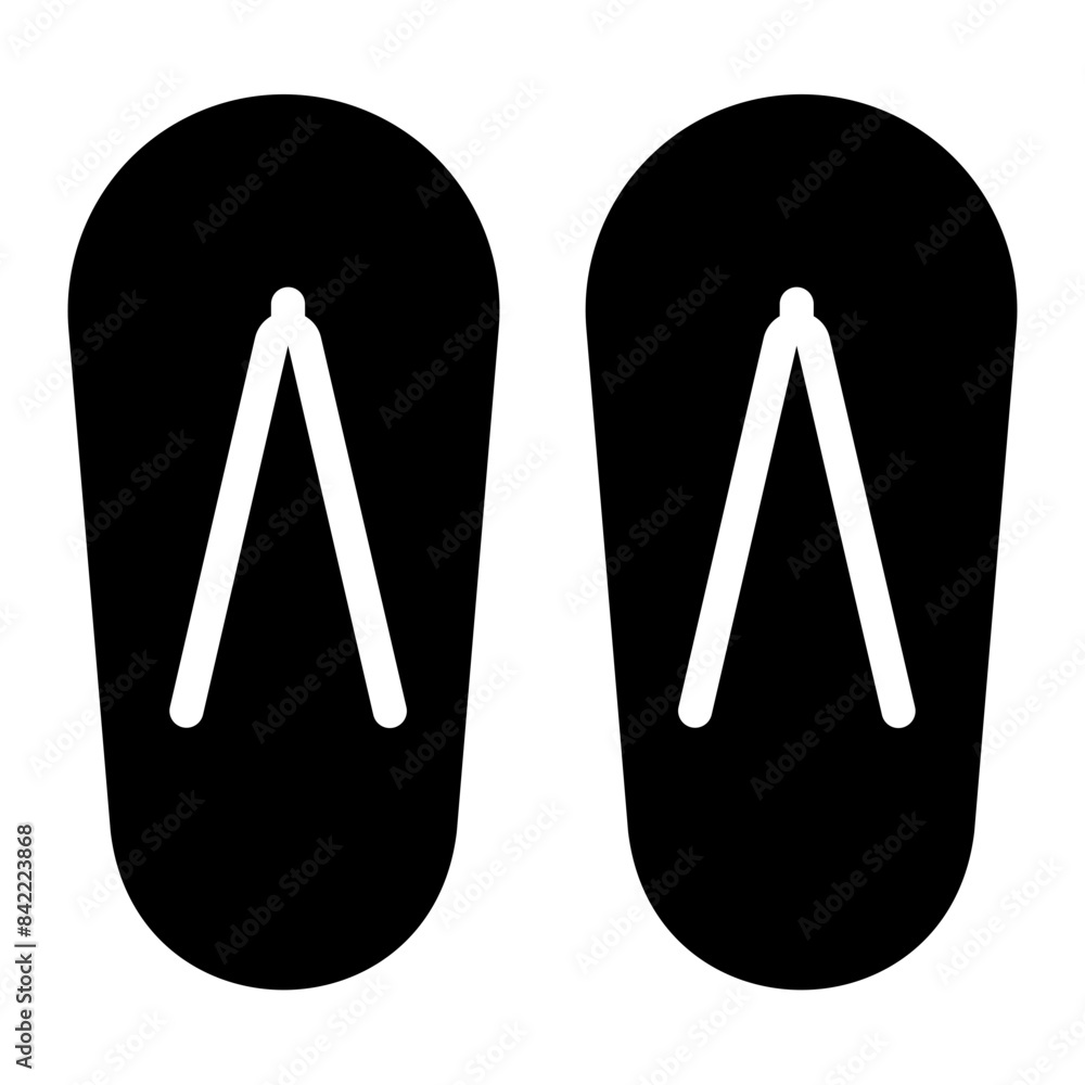flip flops glyph icon flip flops glyph icon
