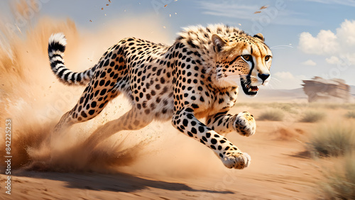 cheetah in the savanna run after their prey all their lives