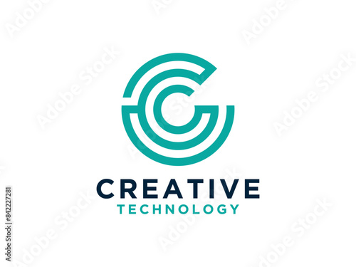 Abstract Initial Letter C Logo Design Template.