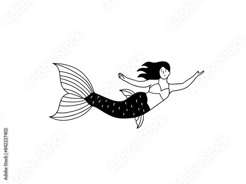 Swimming mermaid