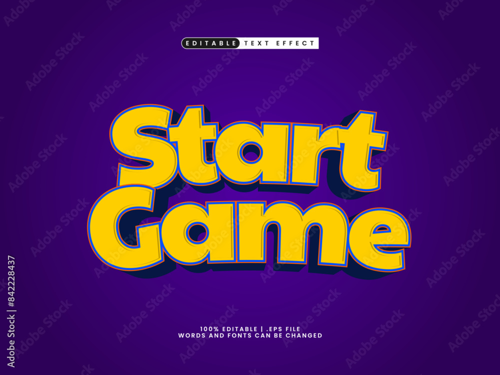 start game editable text effect in game hero text style start game editable text effect in game hero text style