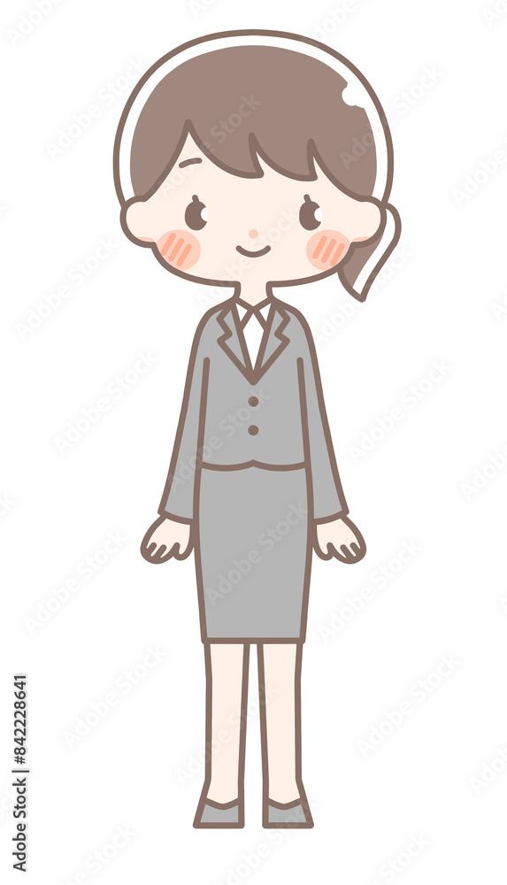 スーツの女性イラスト|全身 スーツの女性イラスト|全身