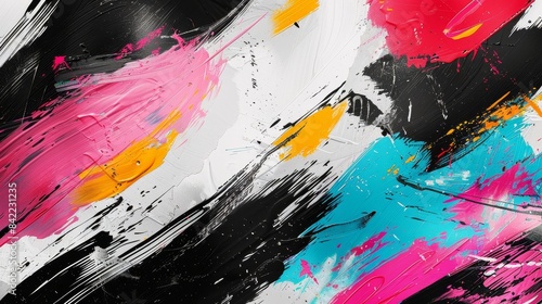 Vibrant Abstract Paint Strokes