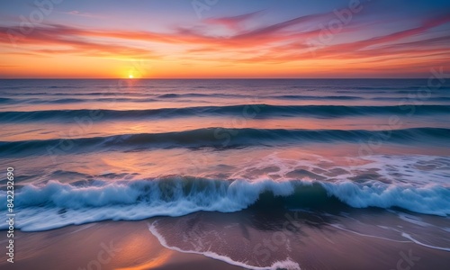 Beautiful sea  aesthetic  vibrant  sky  wave. 