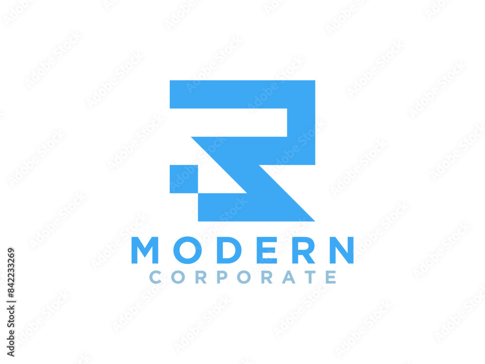 Modern Initial Letter R Logo Design Template. Modern Initial Letter R Logo Design Template.