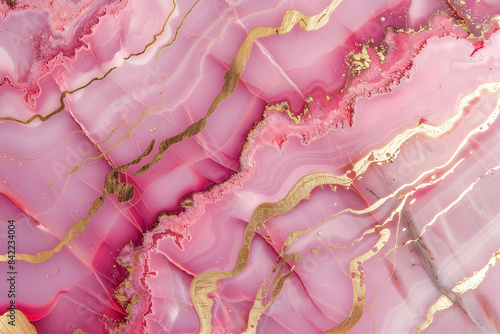 pink marble gradient with golden lines  abstract