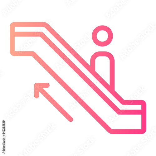 escalator gradient icon