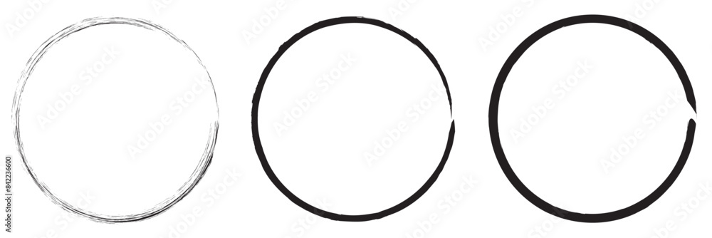 Hand drawn circle line sketch set. Vector circular scribble doodle round circles for message note mark design element. Pencil or pen graffiti bubble or ball draft illustration.
Hand drawn circle line sketch set. Vector circular scribble doodle round circles for message note mark design element. Pencil or pen graffiti bubble or ball draft illustration.