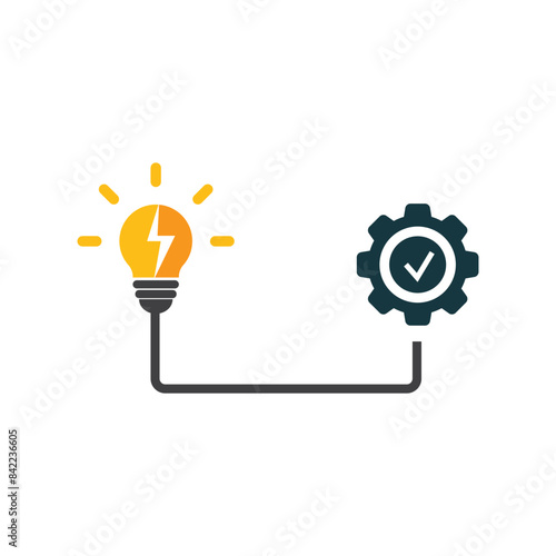 Idea icon flat design