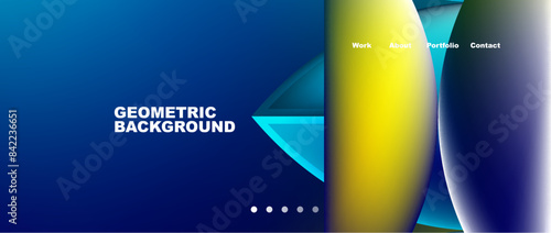 Colorful gradients with abstract geometric shapes. Vector Illustration For Wallpaper, Banner, Background, Card, Book Illustration, landing page