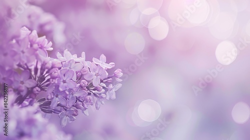 Serene Lilac Bokeh Background for Text Overlays