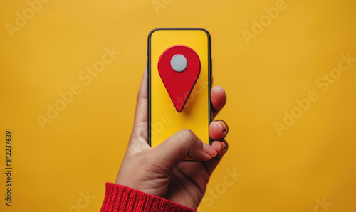 Person's mobile phone with ...