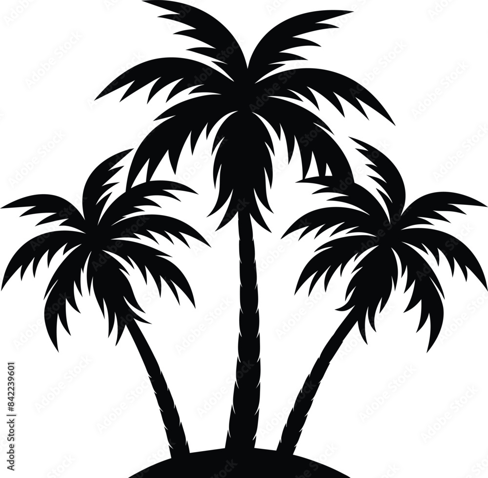 palm tree silhouette isolated on white background eps 10 palm tree silhouette isolated on white background eps 10