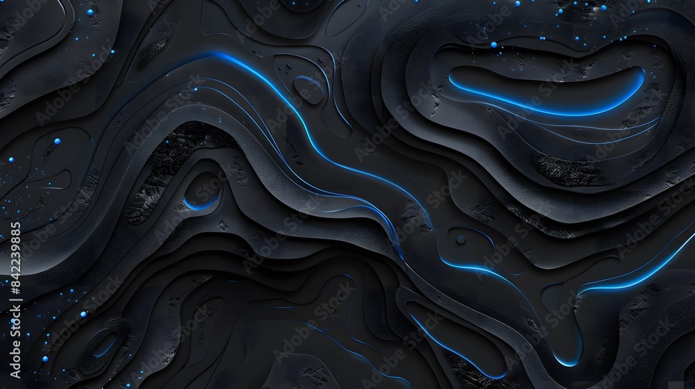 Dark grey black abstract background with blue glowing lines design for social media post, business, advertising event. Modern technology innovation concept background Dark grey black abstract background with blue glowing lines design for social media post, business, advertising event. Modern technology innovation concept background