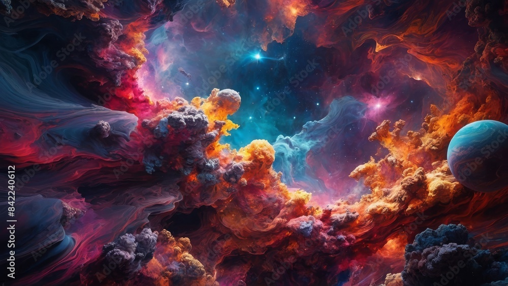 宇宙空間アブストラクト,Generative AI AI画像 宇宙空間アブストラクト,Generative AI AI画像