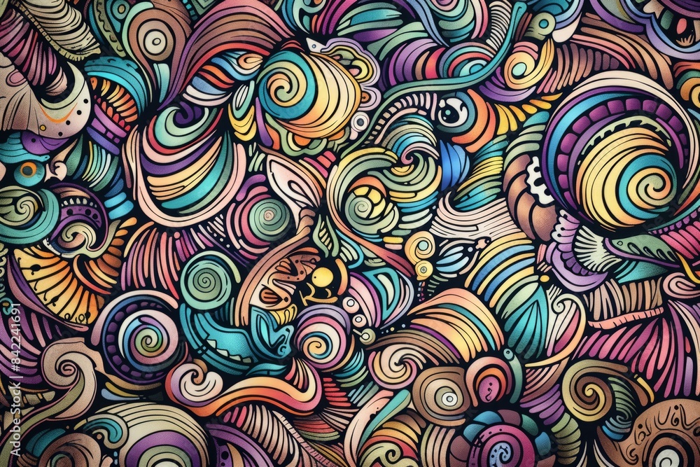 Cartoon cute doodles of intricate mandalas with swirling patterns and delicate details, Generative AI Cartoon cute doodles of intricate mandalas with swirling patterns and delicate details, Generative AI