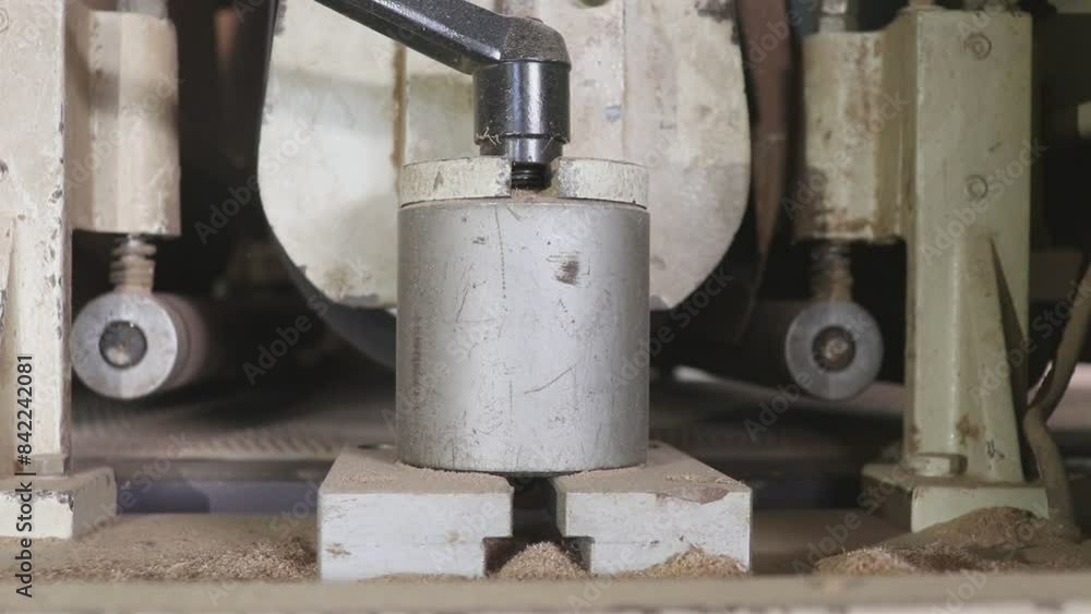 Close up of timber sanding machine Close up of timber sanding machine