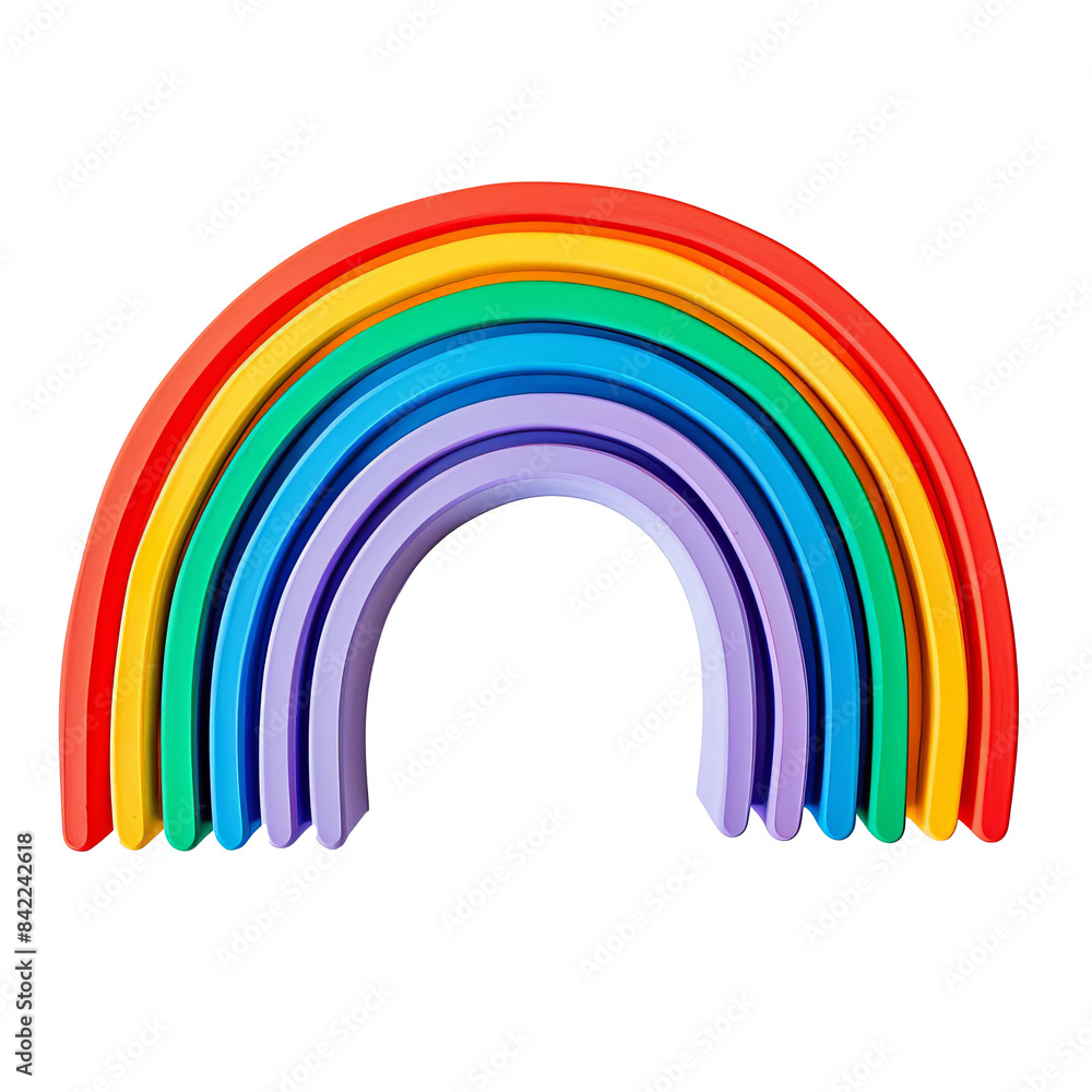 Fototapeta premium rainbow on transparent background, single object