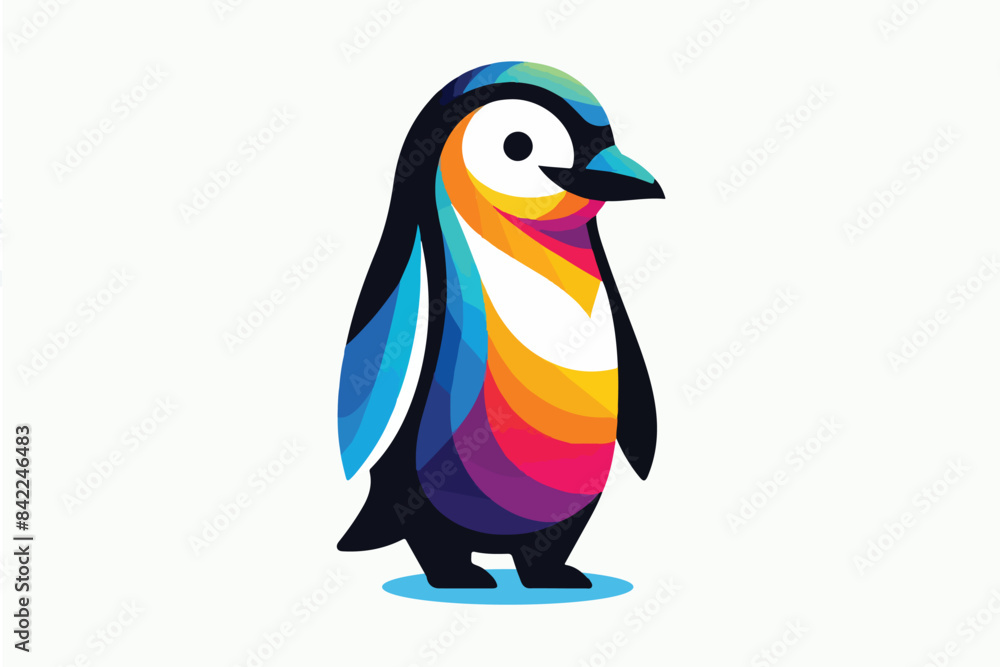 Obraz premium penguin cartoon with thumb up isolated