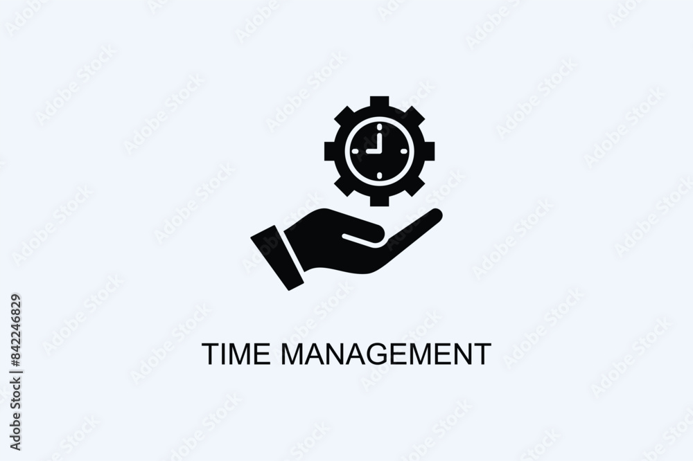 Time Management Vector Icon Or Logo Illustration Time Management Vector Icon Or Logo Illustration