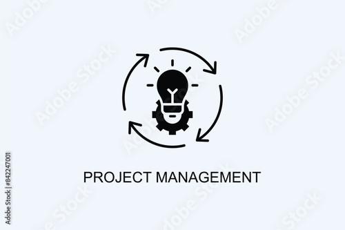 Project Management Vector Icon Or Logo Illustration