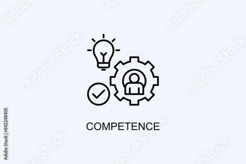 Competence Vector Icon Or Logo Illustration