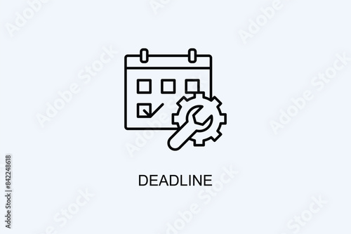 Deadline Vector Icon Or Logo Illustration