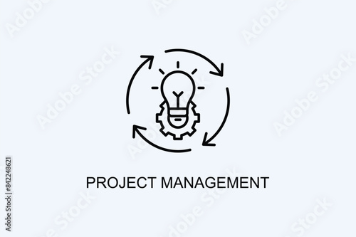 Project Management Vector Icon Or Logo Illustration