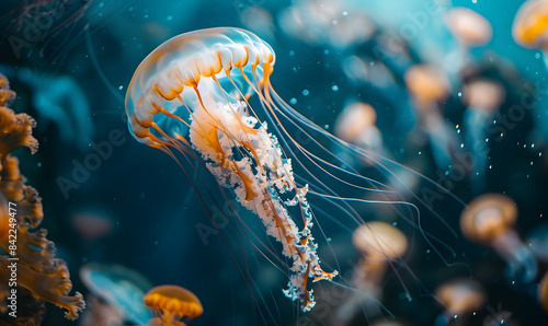 World Jellyfish Day copy space background © Ilham