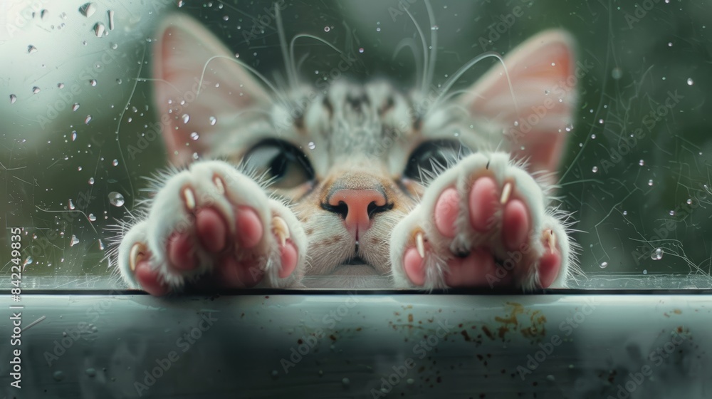 Obraz premium cat at window