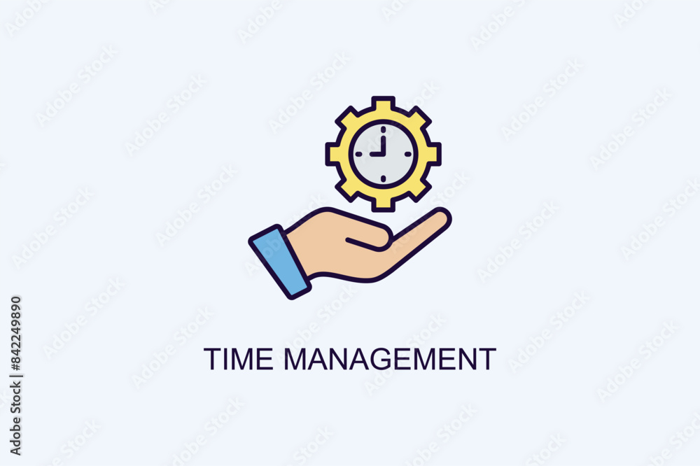 Time Management Vector Icon Or Logo Illustration Time Management Vector Icon Or Logo Illustration