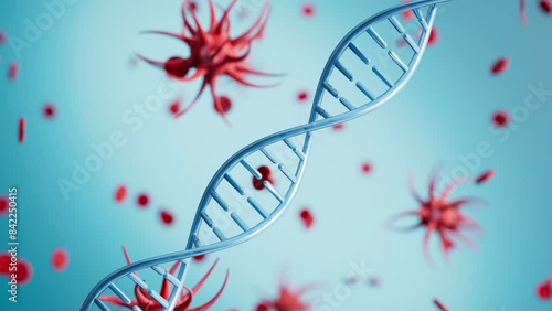 3D rendering medical virus animation