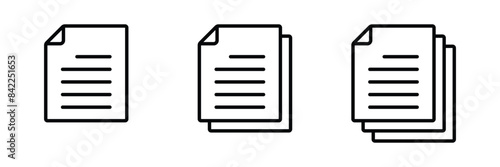 document icon set vector