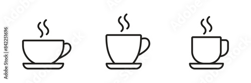 coffee cup icon set vector