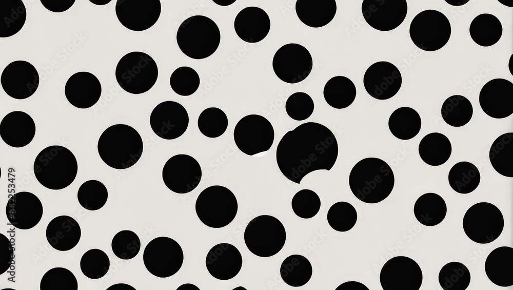Abstract Black and White Polka Dot Pattern Abstract Black and White Polka Dot Pattern