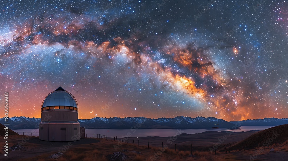 stunning view of the Milky Way from the Mount John University Observatory in New Zealand with Lake Tekapo in the foreground stunning view of the Milky Way from the Mount John University Observatory in New Zealand with Lake Tekapo in the foreground