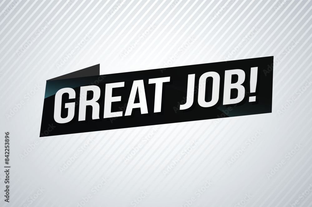 Great job word concept vector illustration with 3d lines style for social media landing page, template, ui, web, mobile app, poster, banner, flyer, background, gift card, coupon, label, wallpaper Gre
Great job word concept vector illustration with 3d lines style for social media landing page, template, ui, web, mobile app, poster, banner, flyer, background, gift card, coupon, label, wallpaper Gre