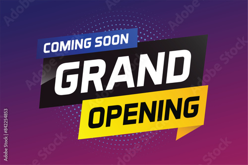 coming soon grand opening word concept vector illustration and 3d, web, mobile app, poster, banner, flyer, background, gift card, coupon, label, wallpaper