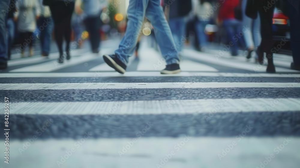 Pedestrian Crosswalk A busy crosswalk with people hurrying across the street, Super cool and nice background, realistic photo stockphoto style Pedestrian Crosswalk A busy crosswalk with people hurrying across the street, Super cool and nice background, realistic photo stockphoto style