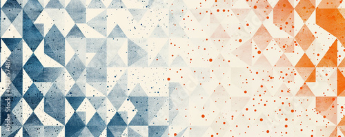 Intricate halftone triangle pattern.