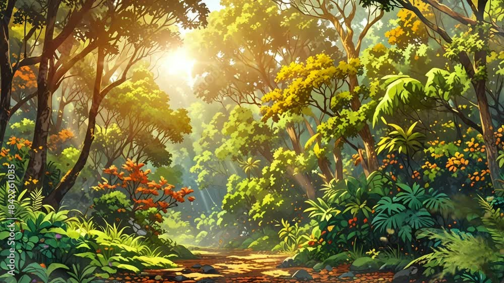 sunlight in the tropical forest sunlight in the tropical forest