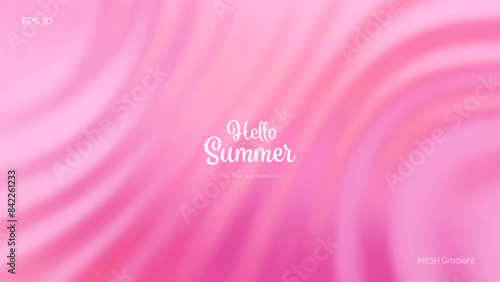 Summer gradient background. Bright colorful warm summer colors. Gradient background in red and pink colors with soft transitions. Great for covers, branding, poster, banner. Vector illustration.