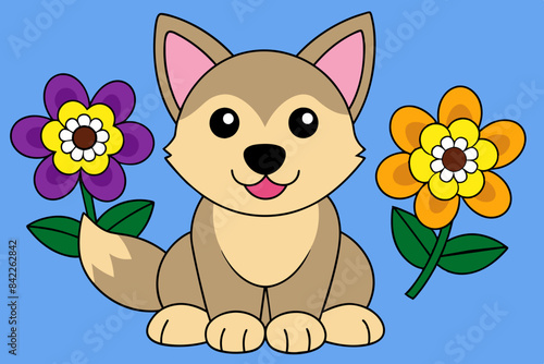 happy dog vector illustration